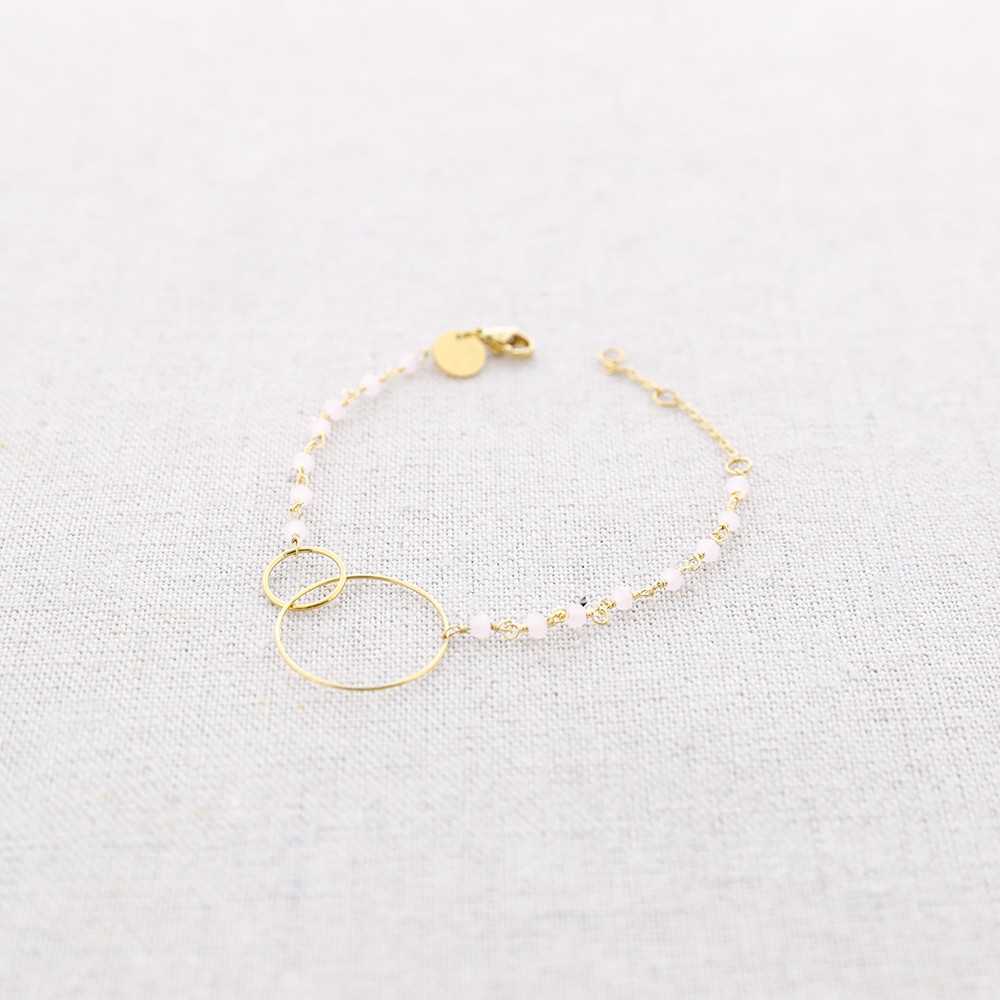 3 MILES GOLD PLATED BRACELET WITH 2MM FACETED CRYSTALS