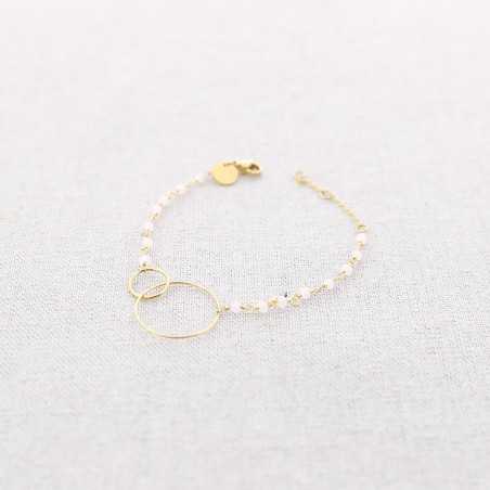 3 MILES GOLD PLATED BRACELET WITH 2MM FACETED CRYSTALS