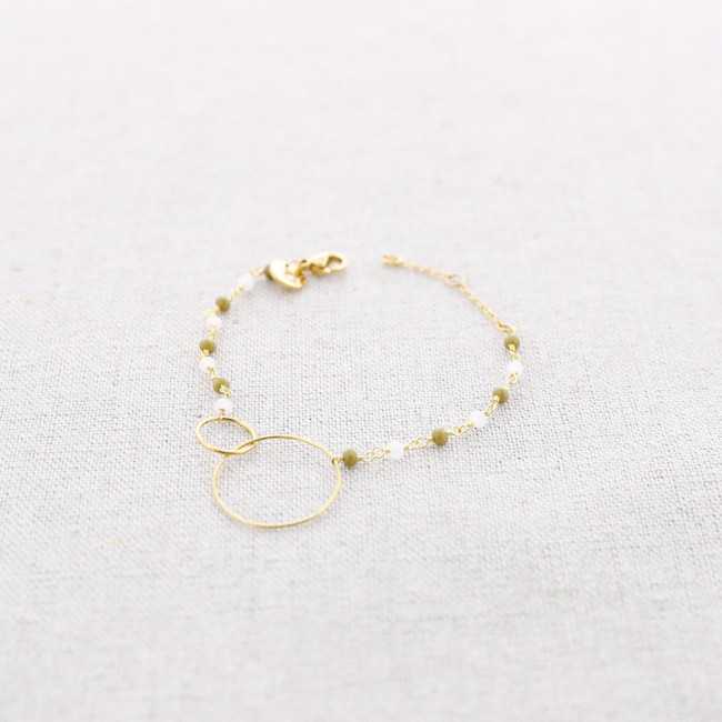 3 MILES GOLD PLATED BRACELET WITH 2MM FACETED CRYSTALS