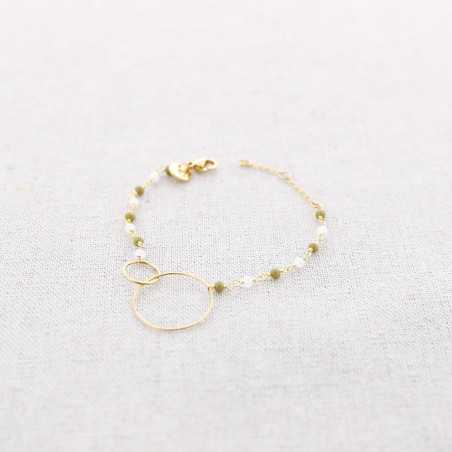 3 MILES GOLD PLATED BRACELET WITH 2MM FACETED CRYSTALS