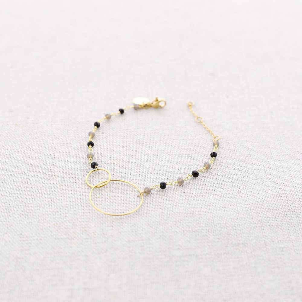 3 MILES GOLD PLATED BRACELET WITH 2MM FACETED CRYSTALS