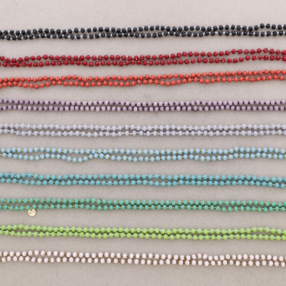 LONG CRYSTAL NECKLACE 1.5Mx6MM