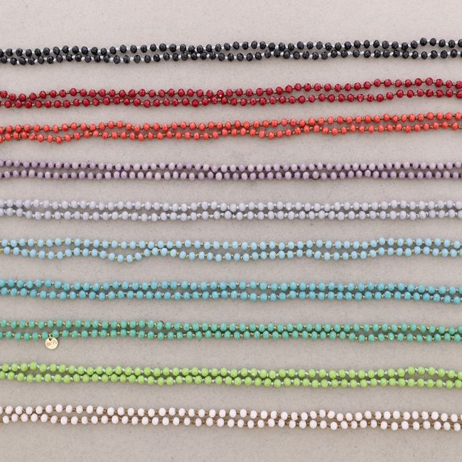 LONG CRYSTAL NECKLACE 1.5Mx6MM