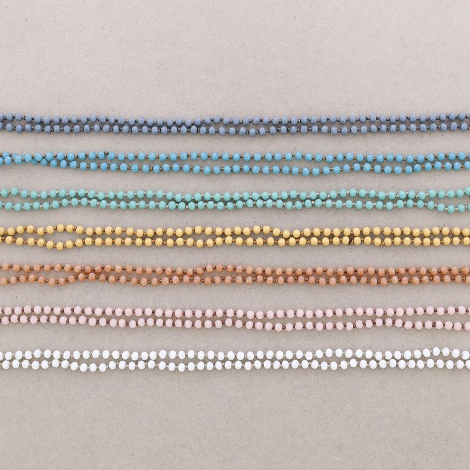 COLLAR LARGO CRISTALES 1.5Mx6MM