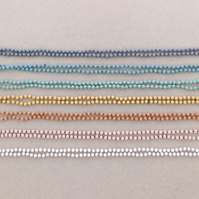 LONG CRYSTAL NECKLACE 1.5Mx6MM
