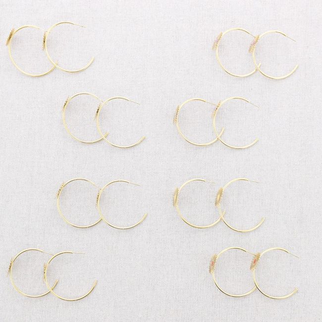 PENDIENTES ACERO AJUSTABLE SOL ESMALTE