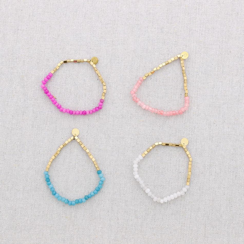 PULSERA ELÁSTICA ACERO PIEDRAS