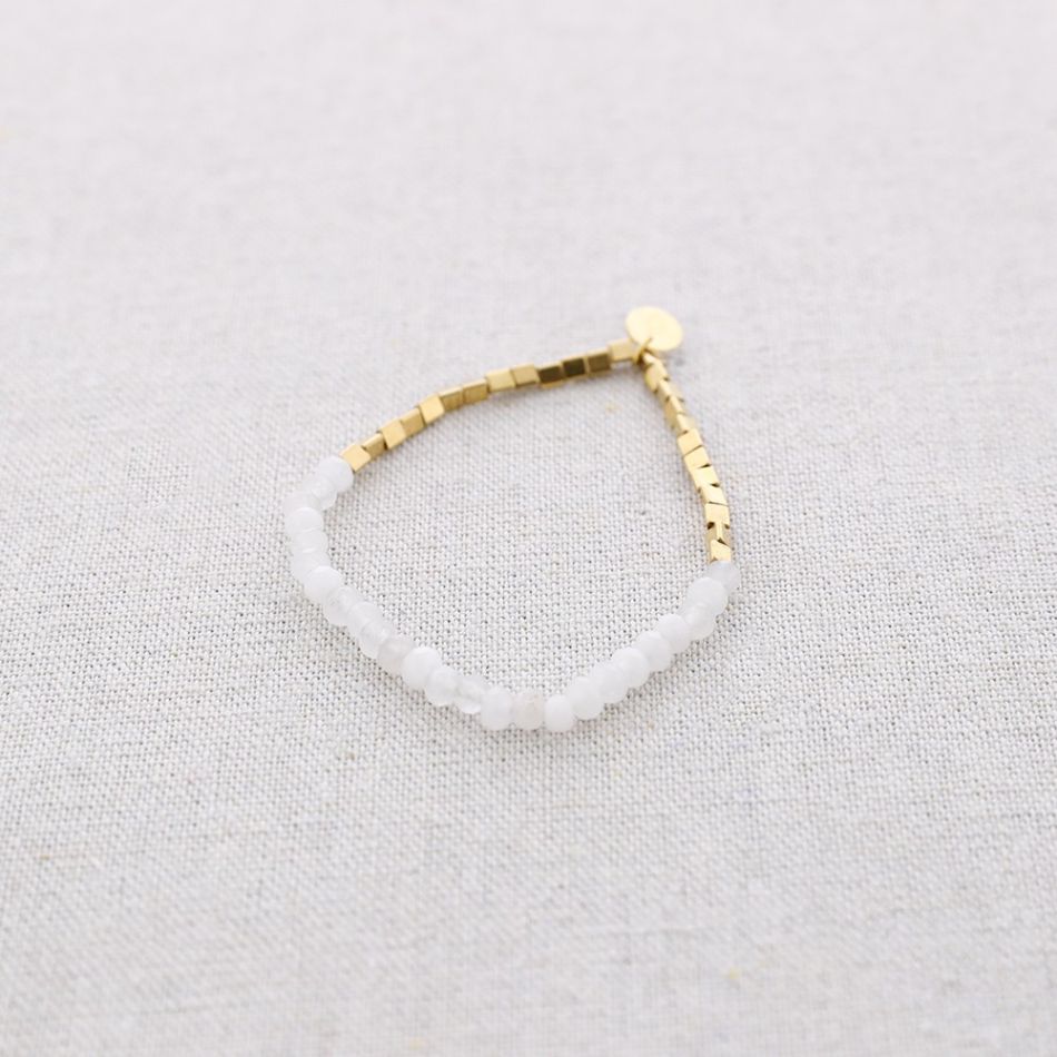 PULSERA ELÁSTICA ACERO PIEDRAS