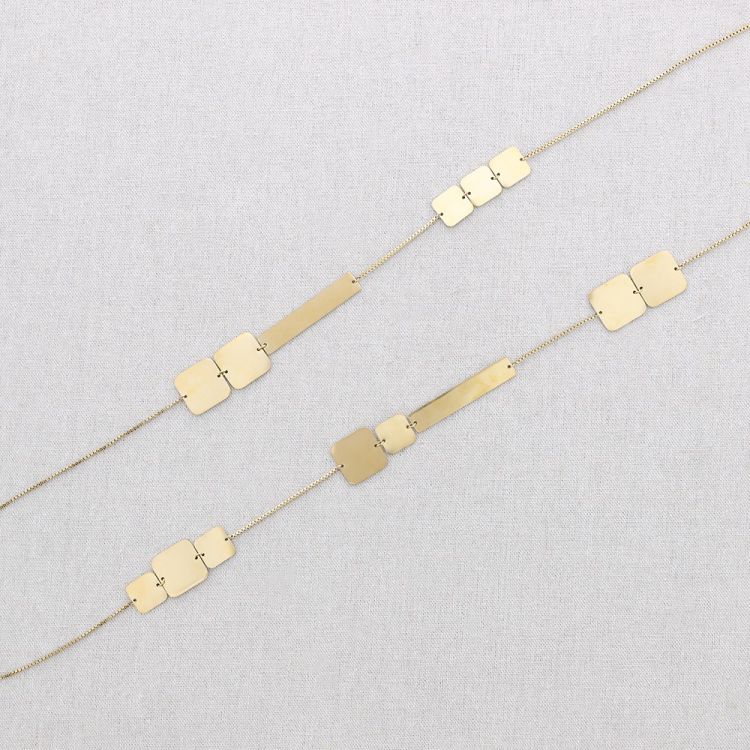 COLLAR LARGO ACERO FORMAS GEOMÉTRICAS 2