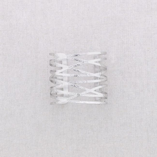 ADJUSTABLE FILIGREE STEEL BRACELET