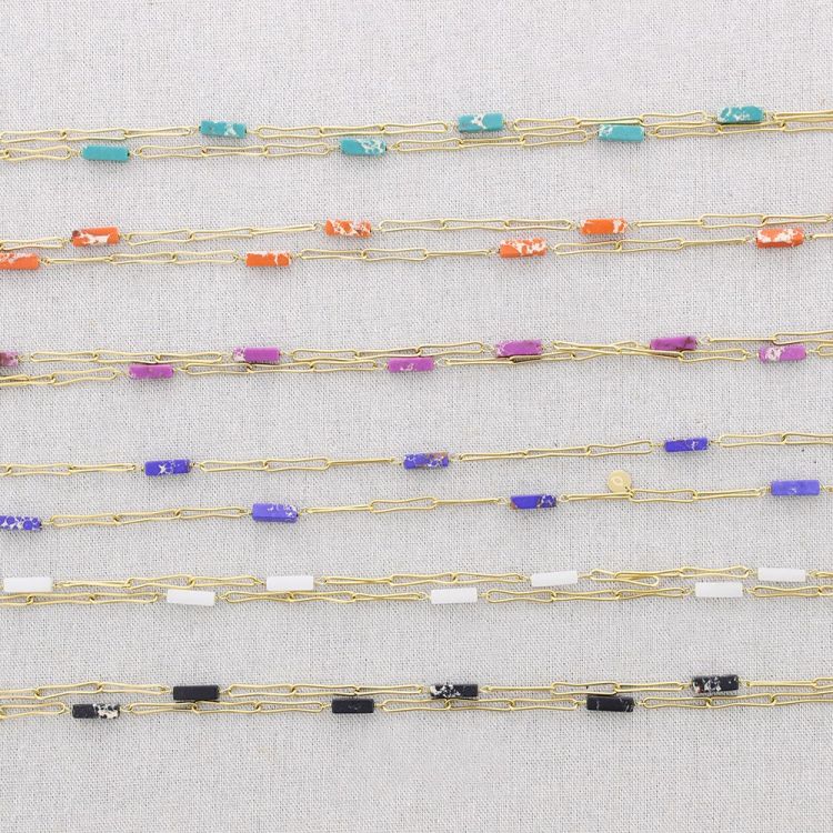 COLLAR LARGO ACERO PIEDRAS 2