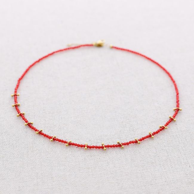 STEEL BEADED NECKLACE