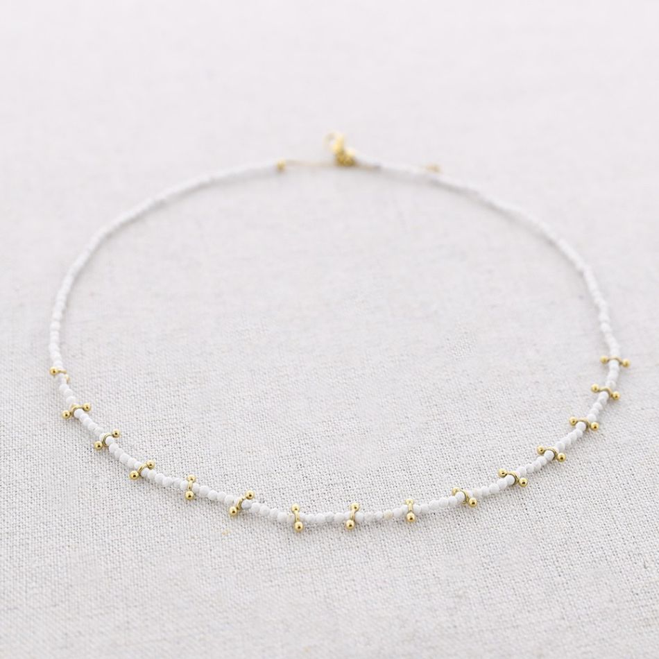 STEEL BEADED NECKLACE