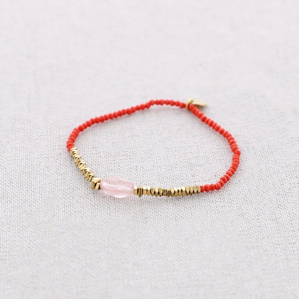 PULSERA ELÁSTICA ACERO PIEDRAS
