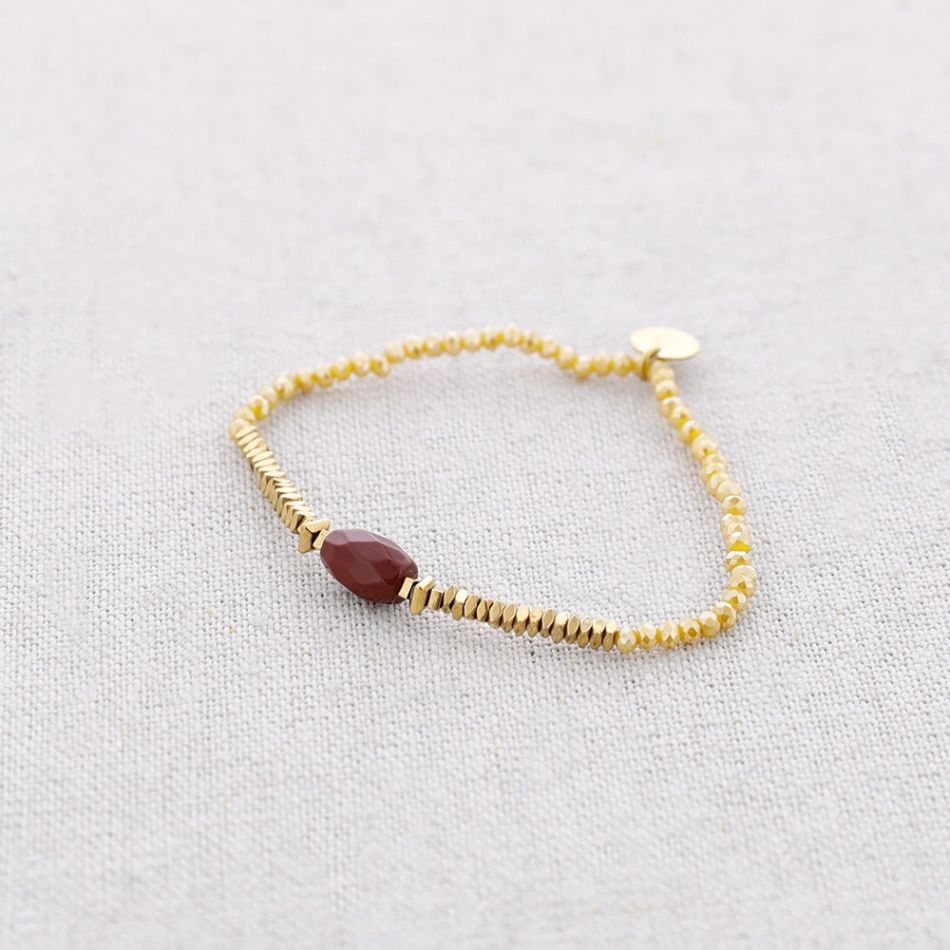 PULSERA ELÁSTICA ACERO PIEDRAS