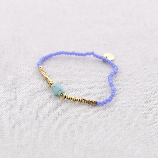 PULSERA ELÁSTICA ACERO PIEDRAS