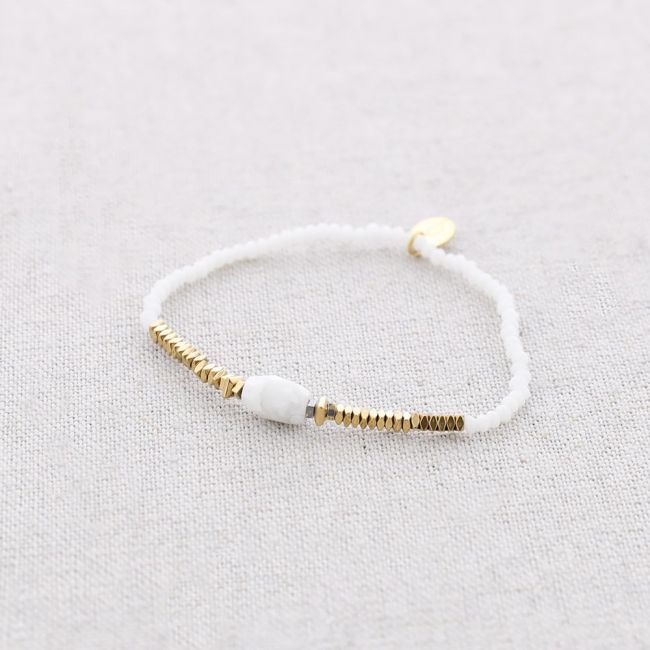 STEEL ELASTIC BRACELET WITH STONES