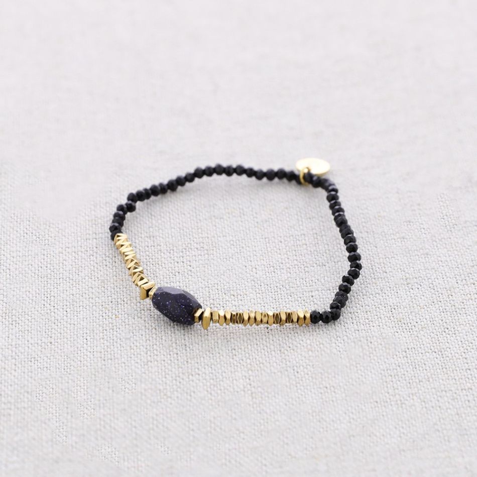 STEEL ELASTIC BRACELET WITH STONES