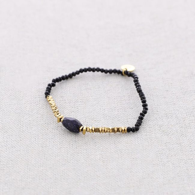 STEEL ELASTIC BRACELET WITH STONES