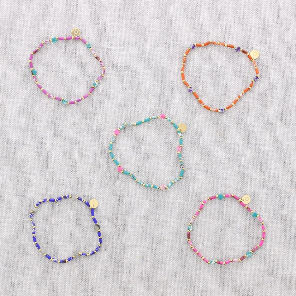 STEEL ELASTIC BRACELET WITH STAR STONES