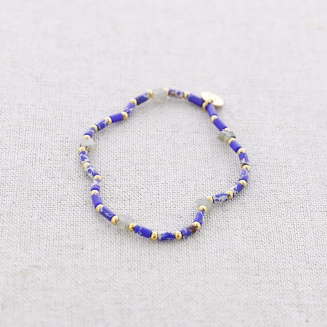 PULSERA ELÁSTICA ACERO PIEDRAS ESTRELLAS
