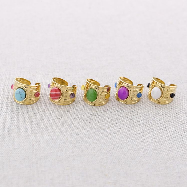 STONES STEEL RING 2