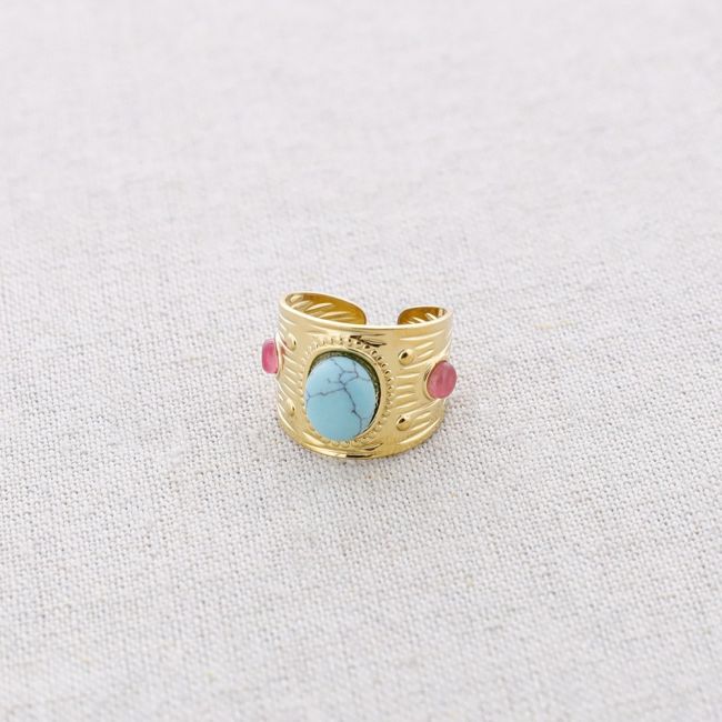 STONES STEEL RING