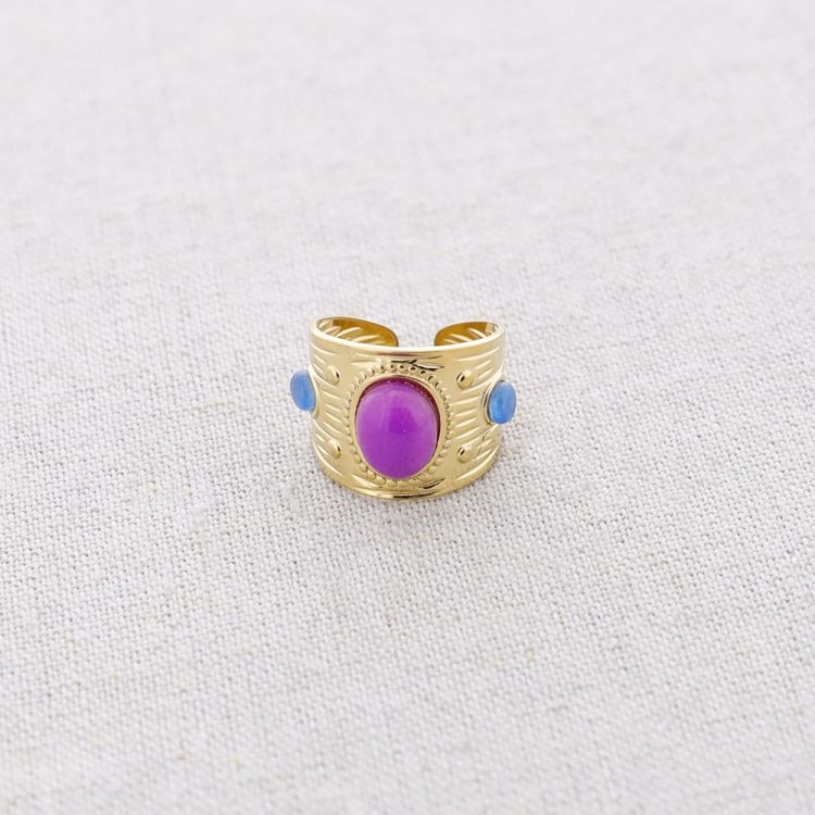 STONES STEEL RING