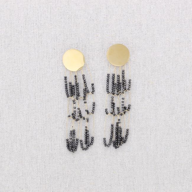 PENDIENTES ACERO COLGANTE CRISTALES FACETADOS