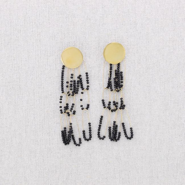 PENDIENTES ACERO COLGANTE CRISTALES FACETADOS