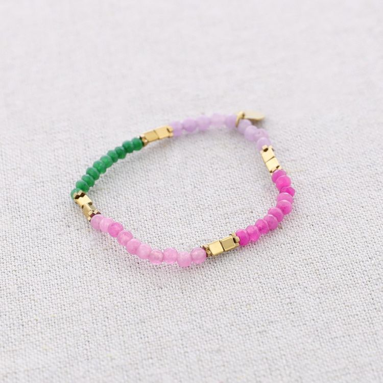 PULSERA ELÁSTICA ACERO PIEDRAS