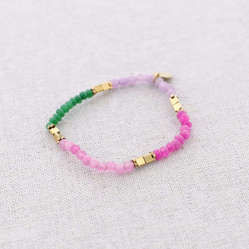 PULSERA ELÁSTICA ACERO PIEDRAS