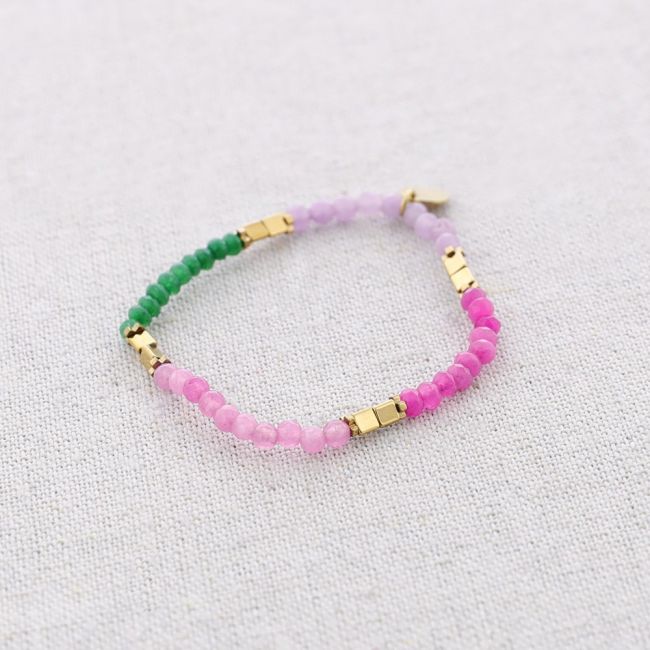 PULSERA ELÁSTICA ACERO PIEDRAS