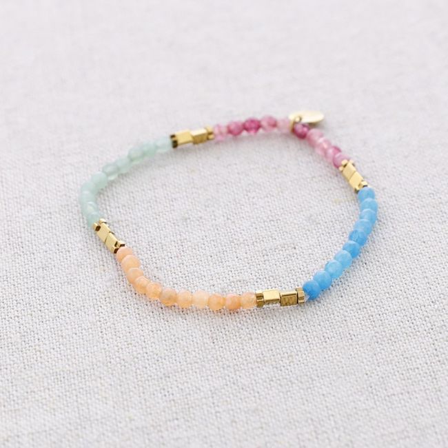 STEEL ELASTIC BRACELET WITH STONES