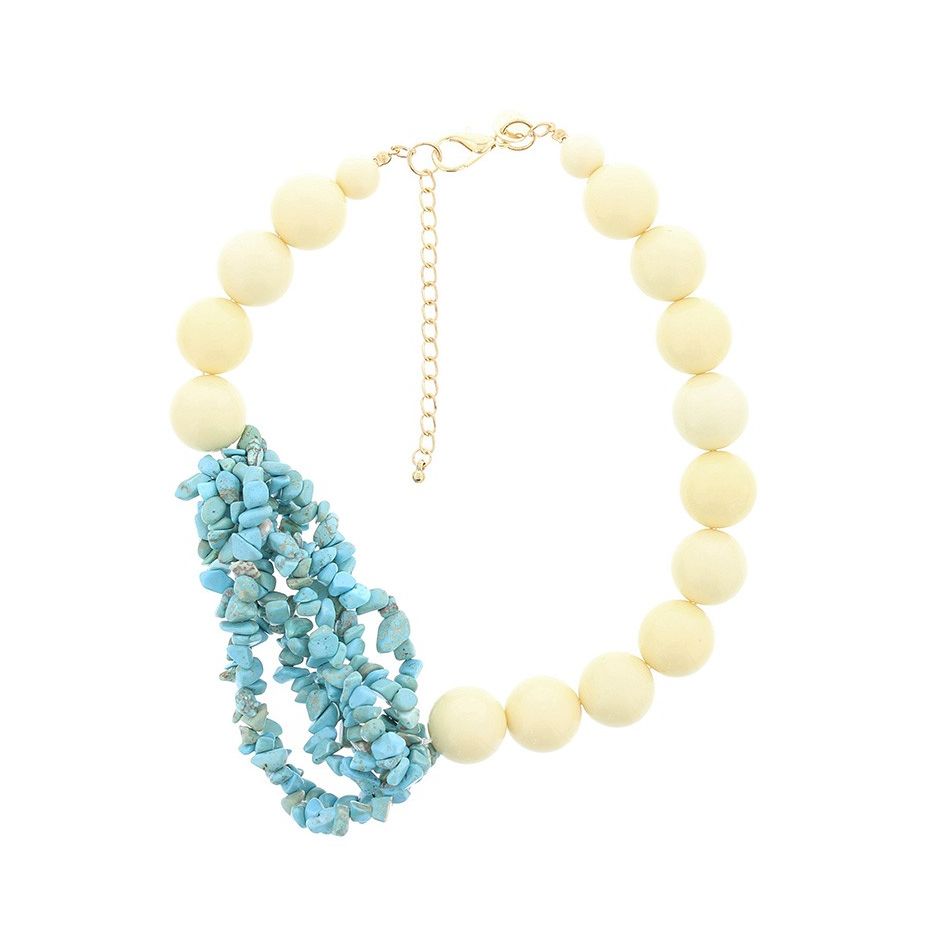 SHORT NECKLACE WITH BEADS AND SMALL STONES