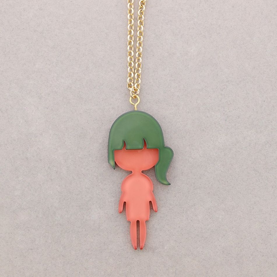 COLLAR LARGO COLG MUÑECA RESINA