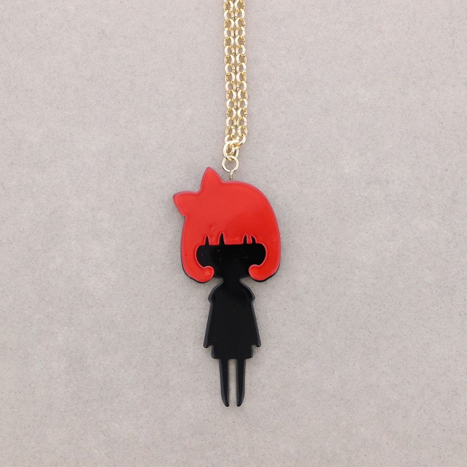 LONG DOLL PENDANT NECKLACE