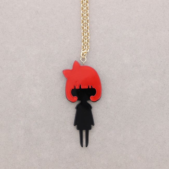 LONG DOLL PENDANT NECKLACE