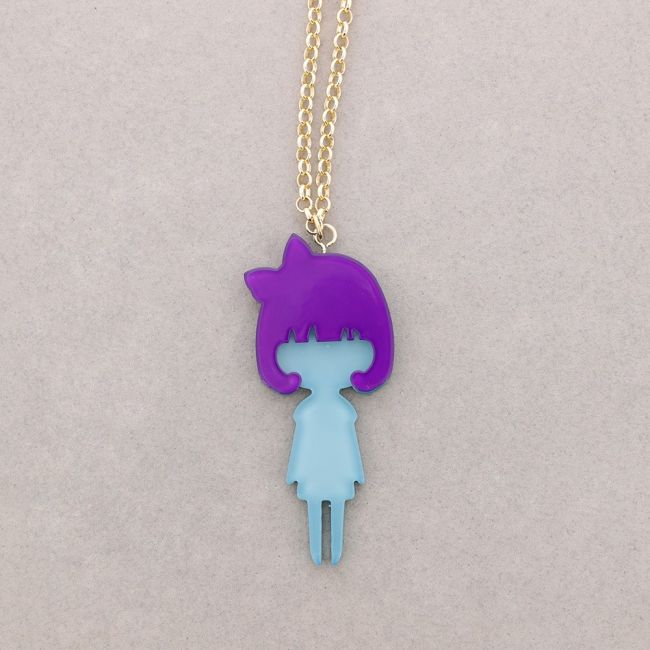 LONG DOLL PENDANT NECKLACE
