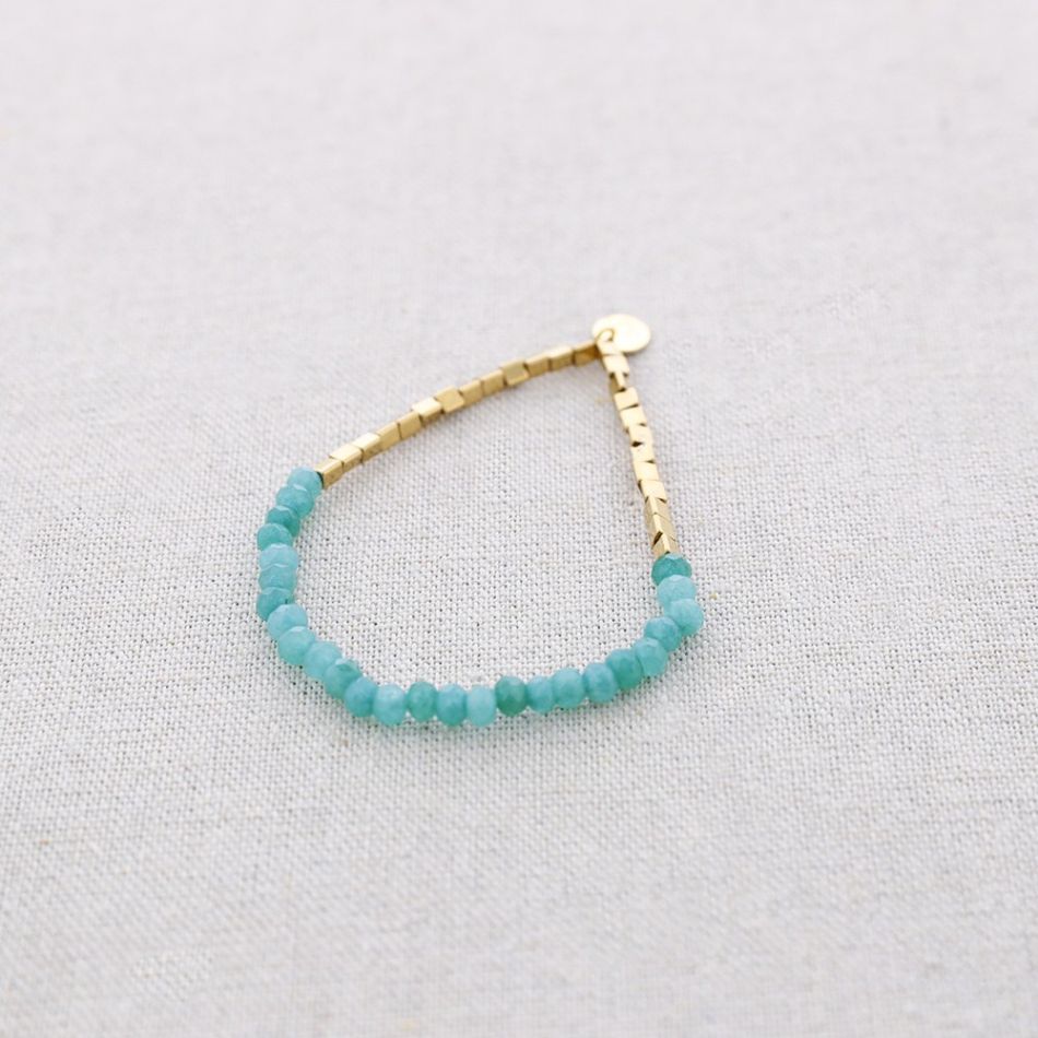 PULSERA ELÁSTICA ACERO PIEDRAS