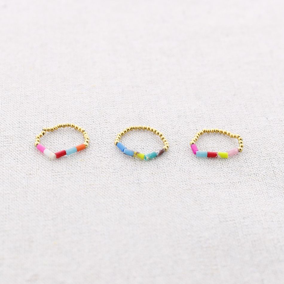 STEEL RING WITH STONES TUBES