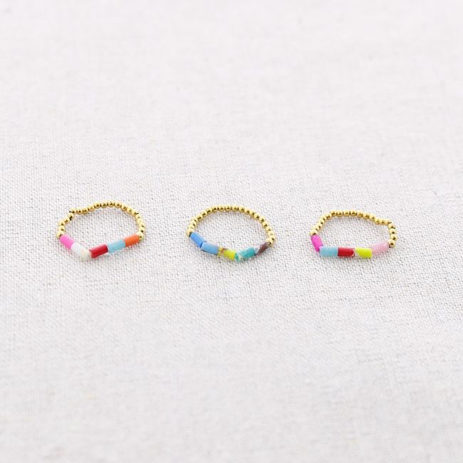 STEEL RING WITH STONES TUBES