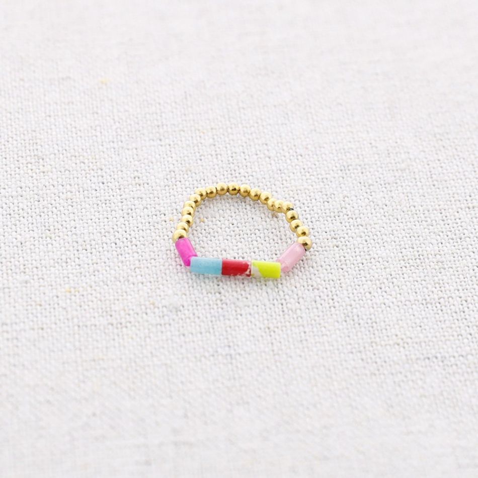 STEEL RING WITH STONES TUBES