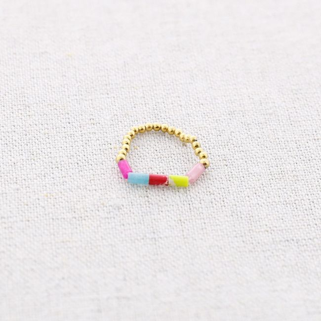 STEEL RING WITH STONES TUBES