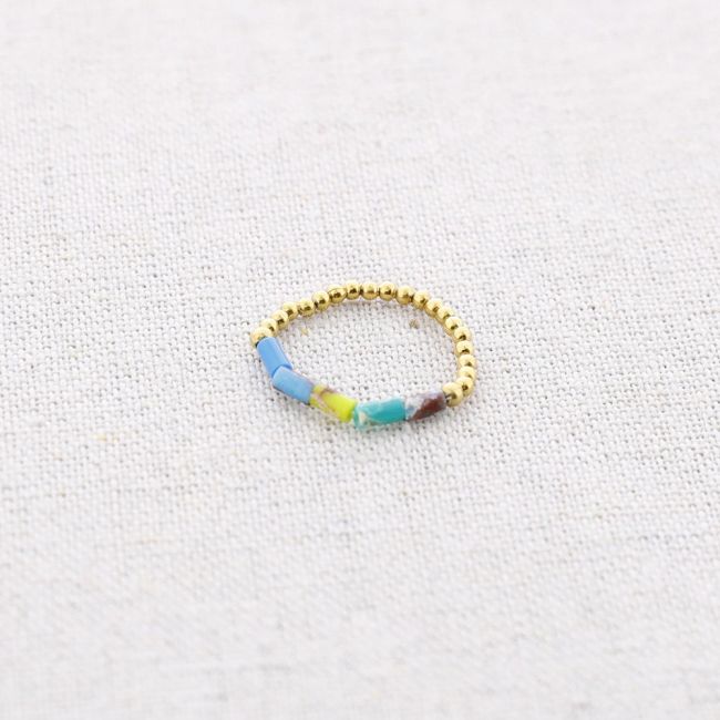 STEEL RING WITH STONES TUBES