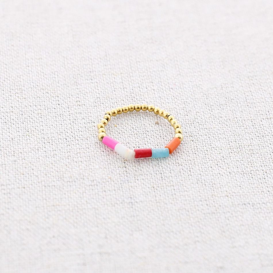 STEEL RING WITH STONES TUBES