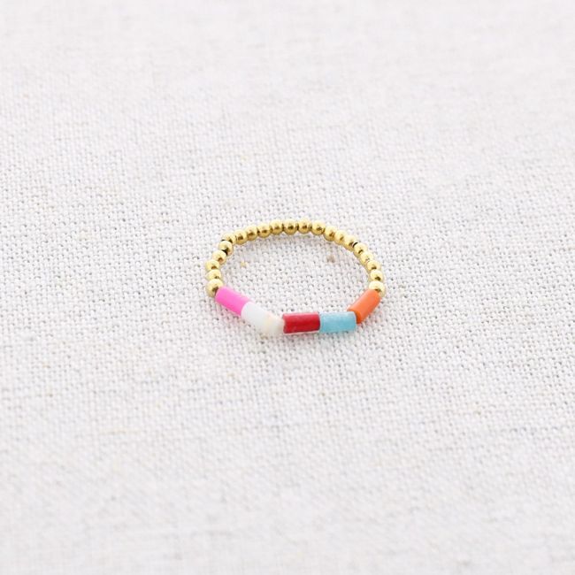 STEEL RING WITH STONES TUBES