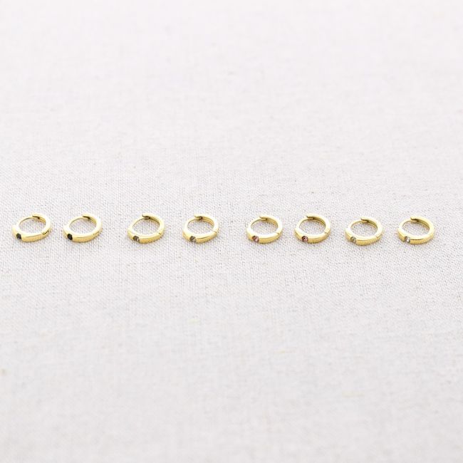 PENDIENTES ACERO ARO CRISTAL