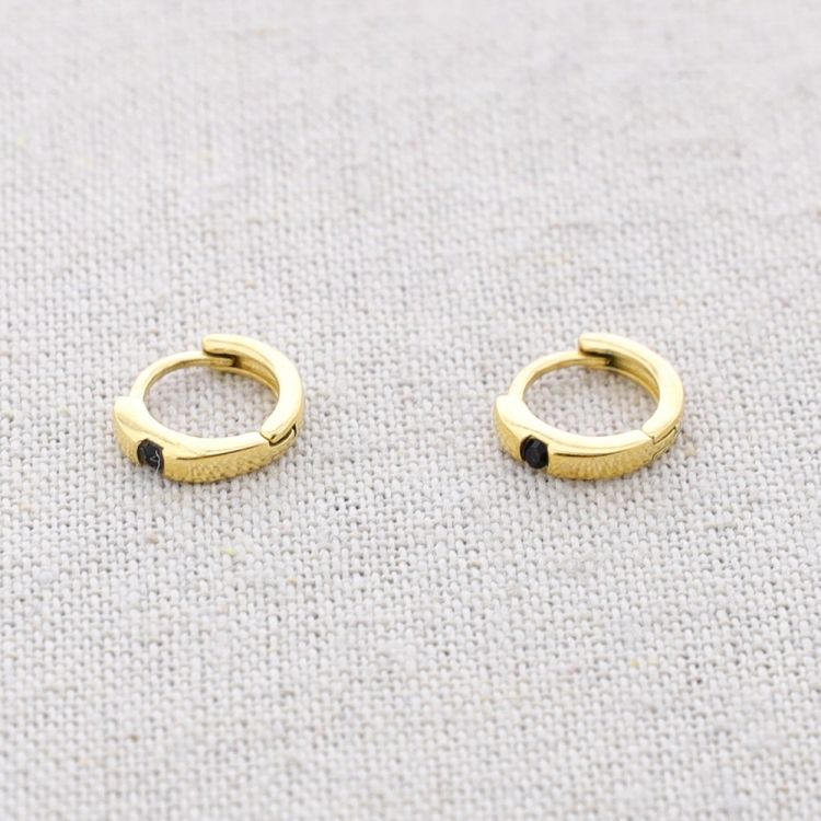 PENDIENTES ACERO ARO CRISTAL