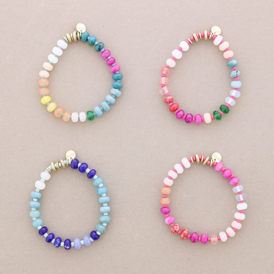 ELASTIC BRACELET WITH STONES BEADS